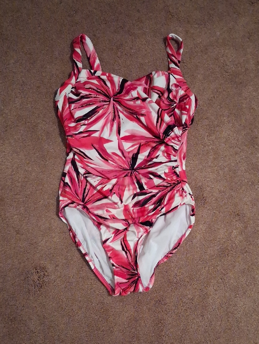 Girls Pink Floral One-Piece Swimsuit - Kids Swim
